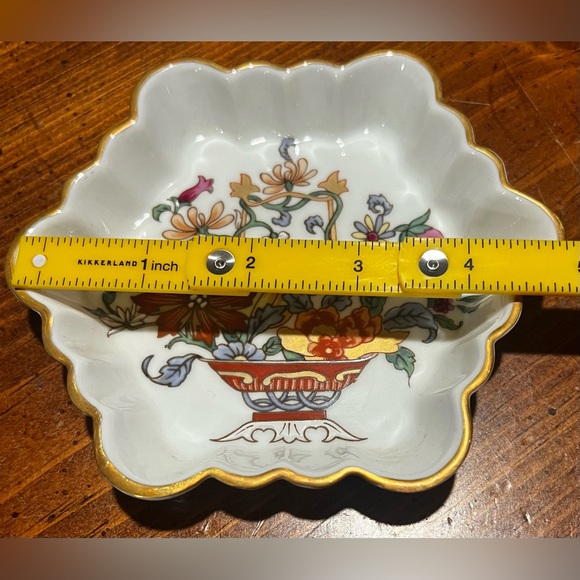 Vintage Vista Alegre Portugal Mottahedeh Trinket Dish Floral Bouquet Art Nouveau - Picture 7 of 12